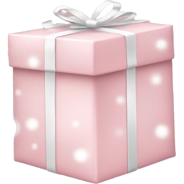 Light pink Christmas gifts under a white Christmas tree  emoji