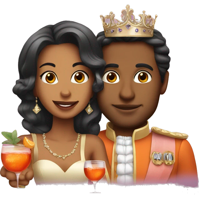 prince and princess drinking aperol emoji