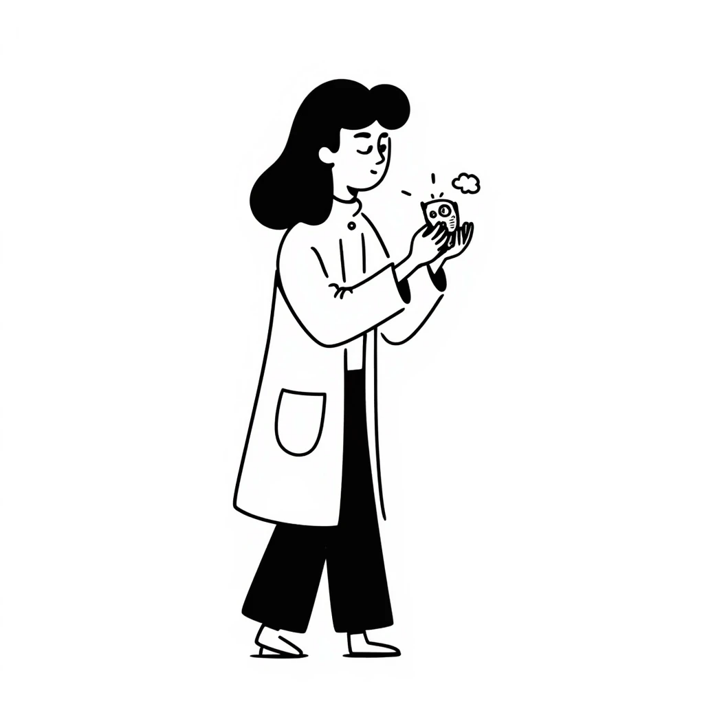 Woman testing something emoji