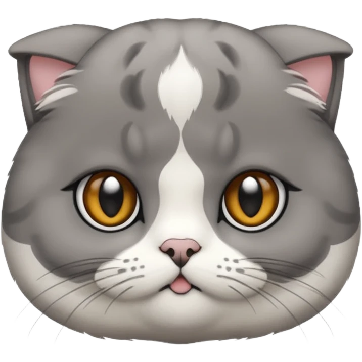 Scottish fold cat emoji  emoji