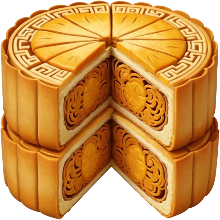 chinese moon cake cut in half emoji