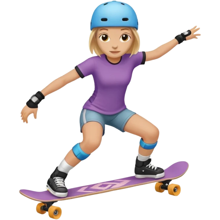 Knee pad woman skateboarder emoji