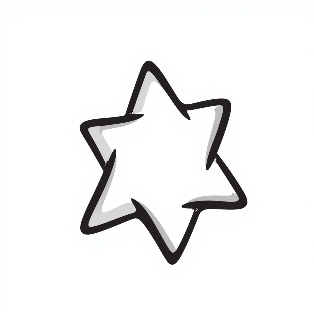 david star emoji doodle style emoji