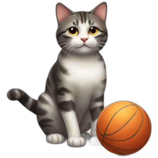 100 emoji , cat play with ball emoji