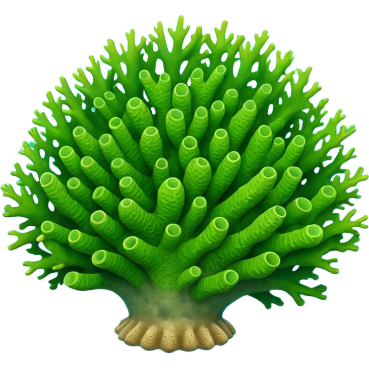 green Coral in sea emoji