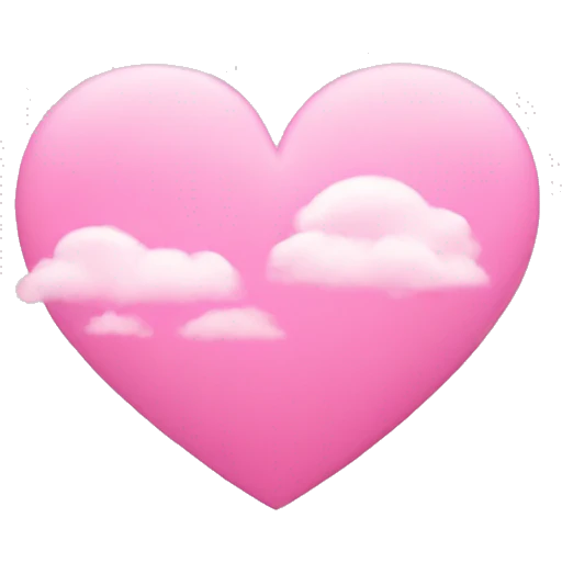 Pink heart with slightly pink clouds around it emoji