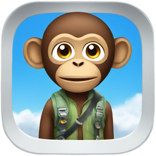 Monkey on a plane  emoji