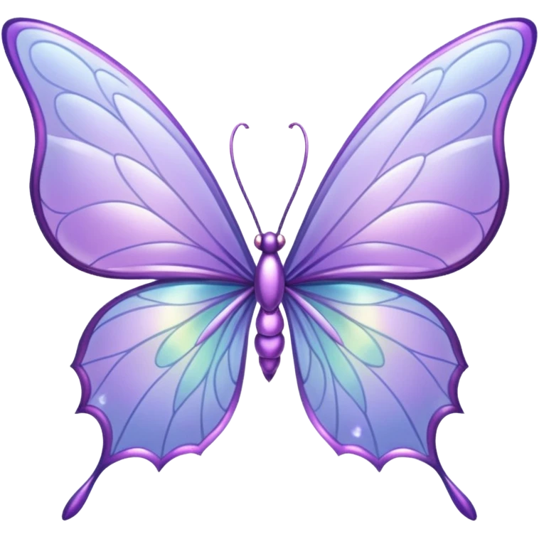 Lilac fairy wings without butterfly emoji