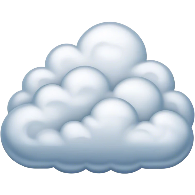 A detailed nimbostratus cloud emoji
