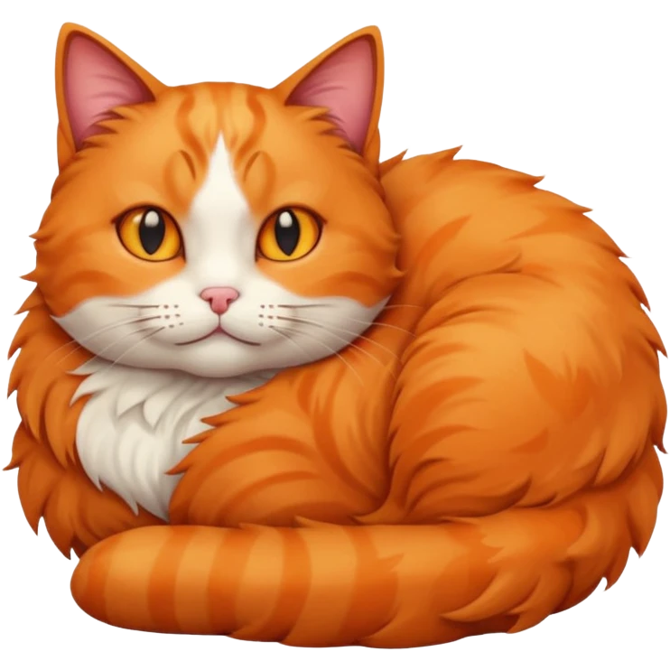 The cat on the heat emoji