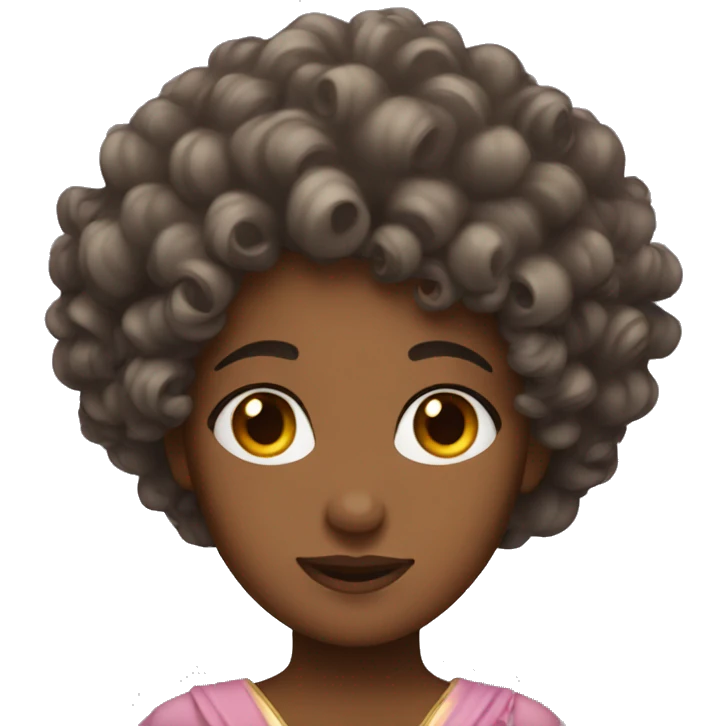 Curly hair princess  emoji