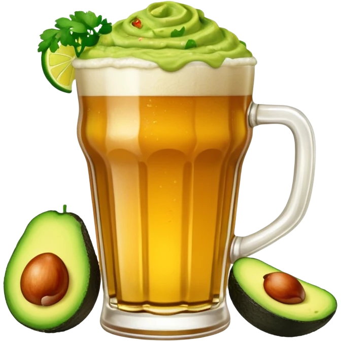 Una cerveza con guacamole  emoji