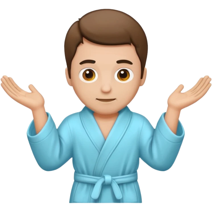 Create a man in bathrobe  emoji