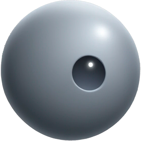 A pure grey space object emoji
