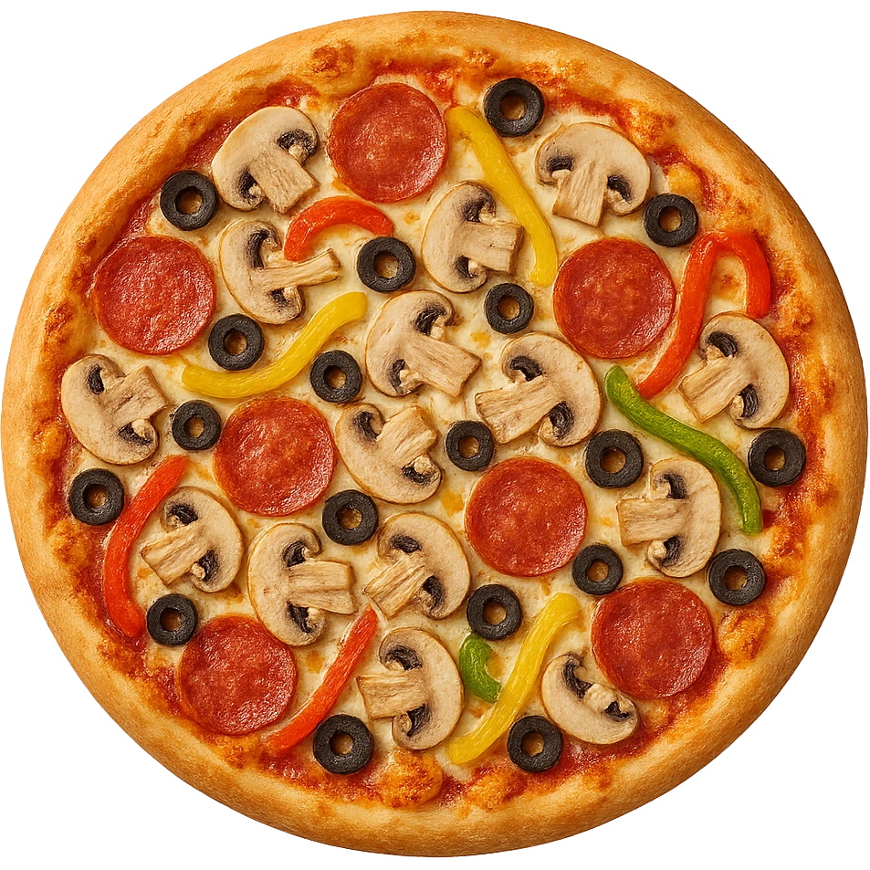 pizza vista dall'alto emoji