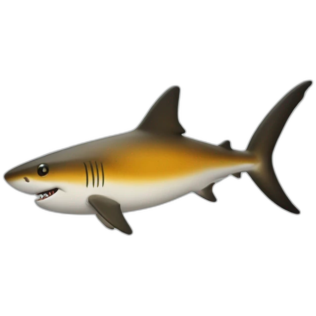 a half-shark half-golfish emoji