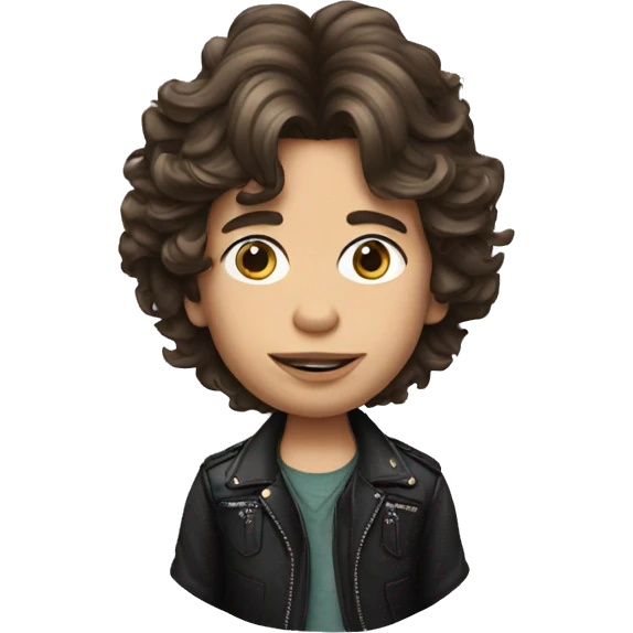 boy with mick jagger hairstyle emoji