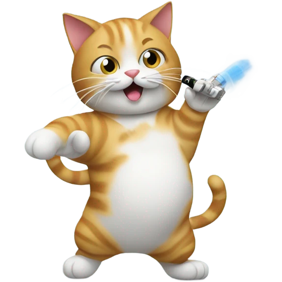 cat hitting a vape pen emoji
