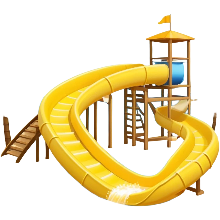 pool with yellow waterslide emoji