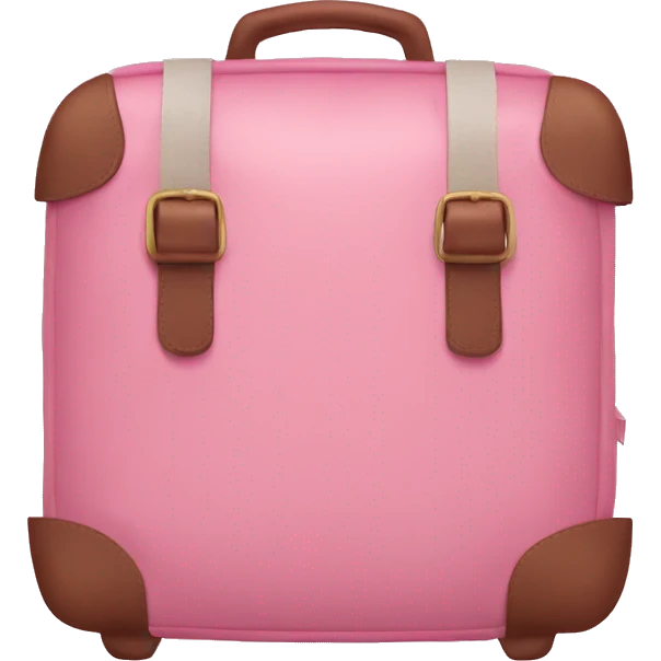 square Traveling bag  pink emoji