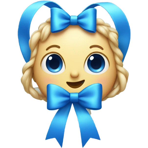 blue bow emoji