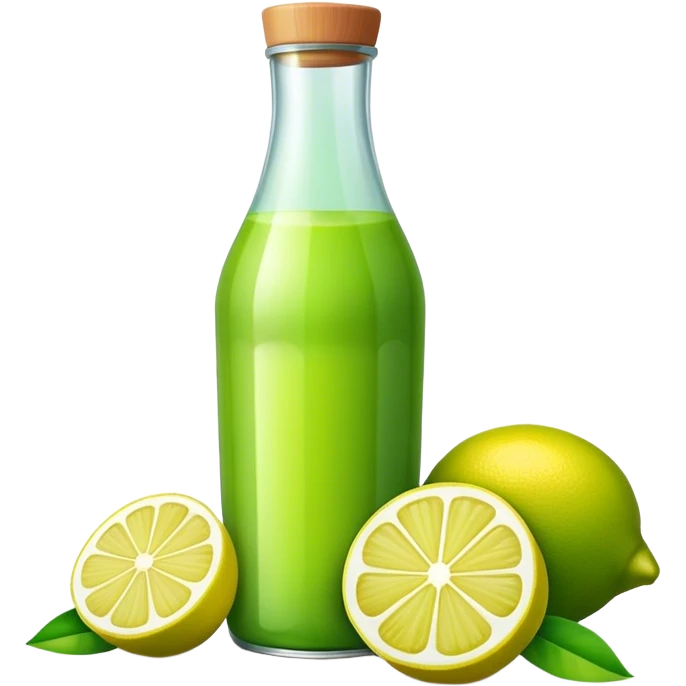 Bottle green lemon juice emoji