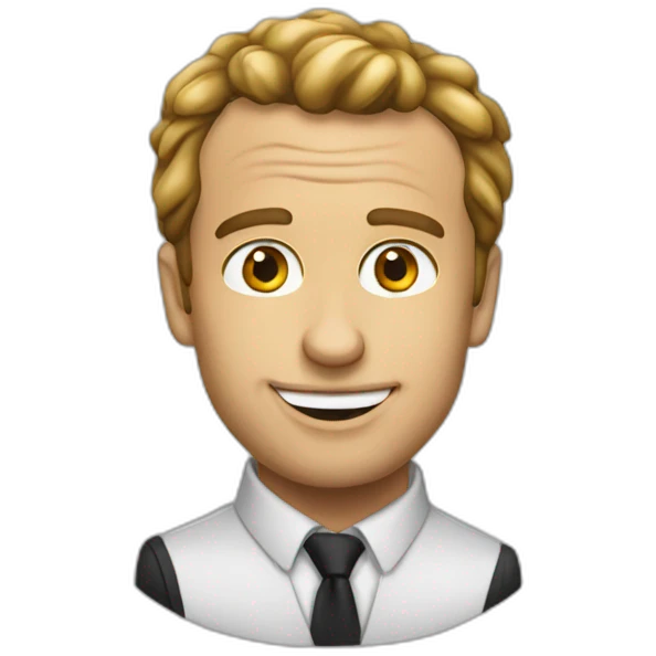 Macron working at mcdonalds emoji