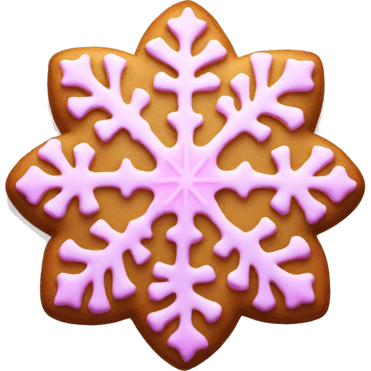 Pink snowflake cookie emoji
