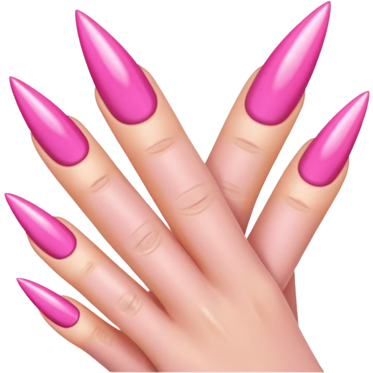 Pink long nails emoji