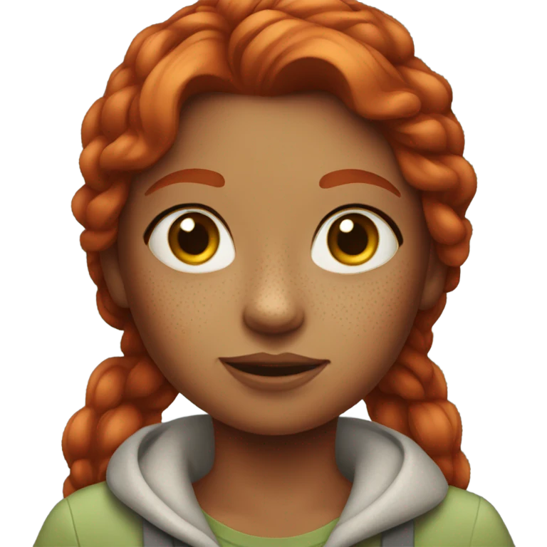Red headed girl with freckles emoji