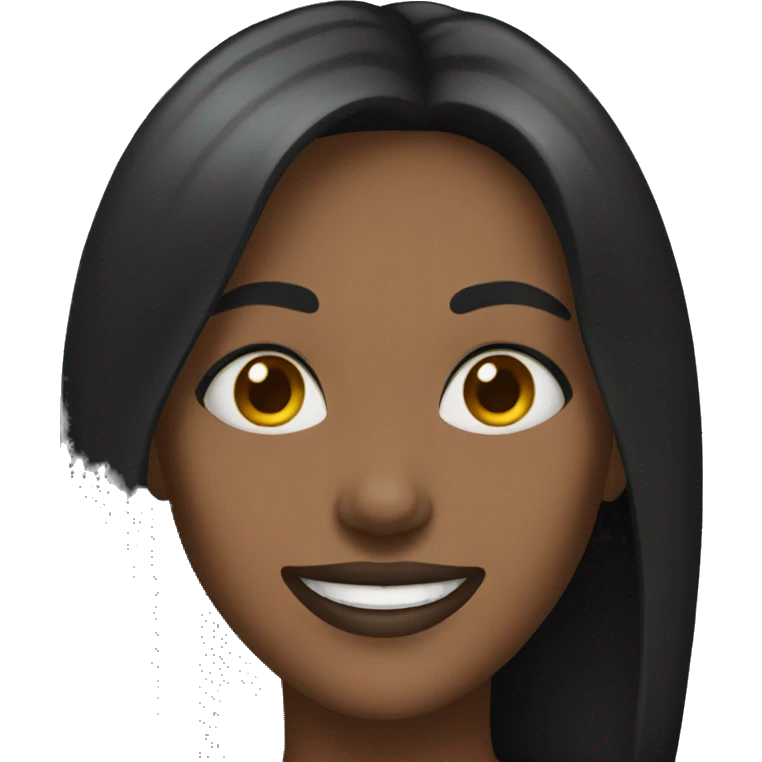 Woman black smile emoji