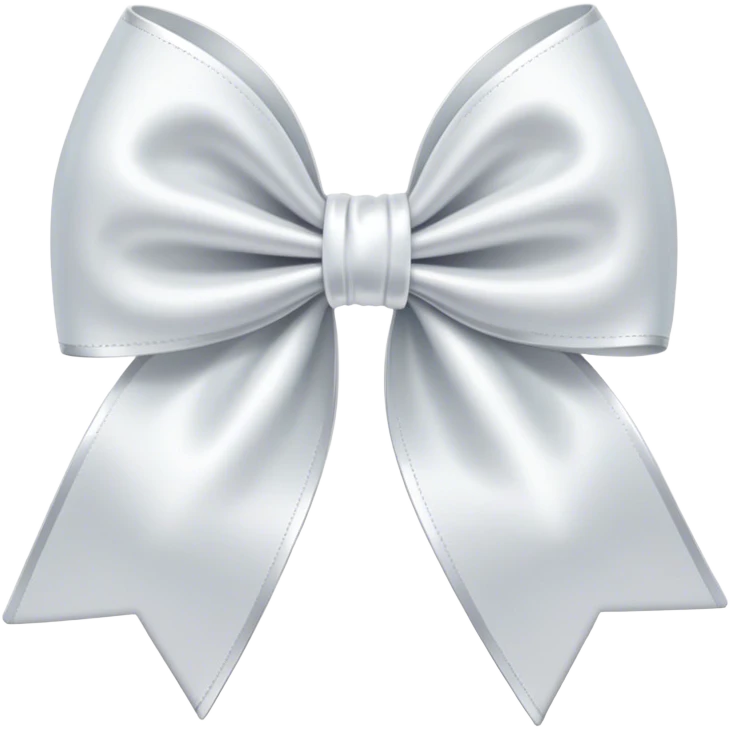 White bow on white bow emoji
