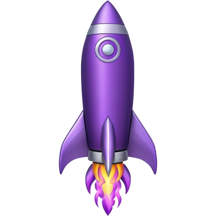 purple rocket purple flame emoji