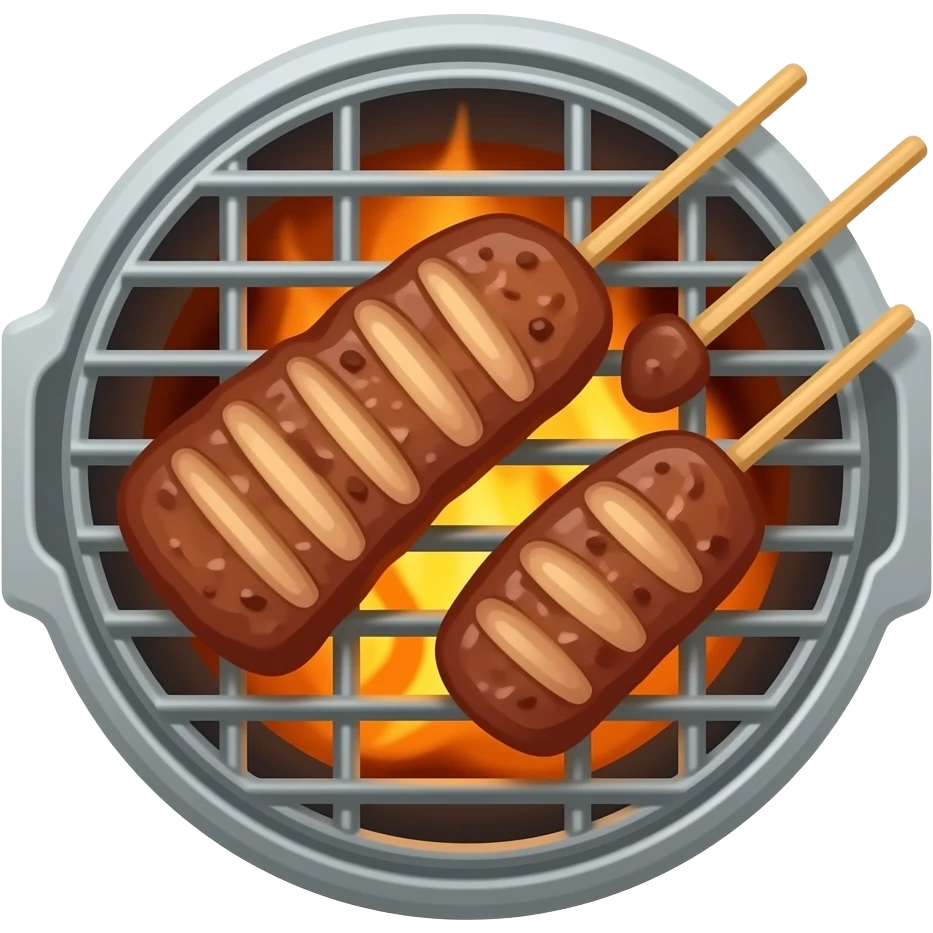 thai styled- meat bbq without vegetable emoji