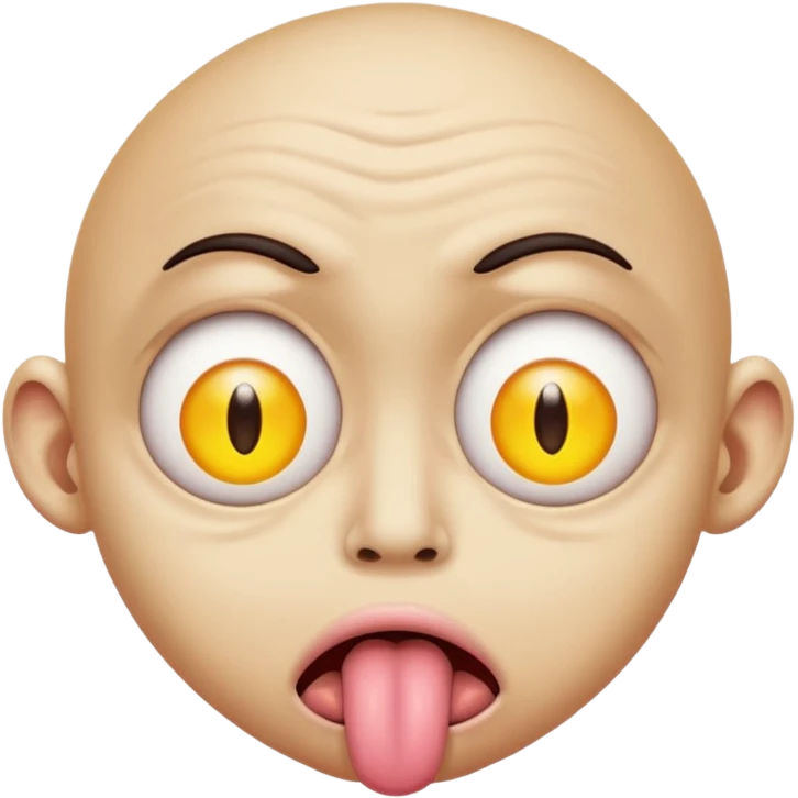 ugly pleading with eyes yellow emoticon🥺👀 emoji with tongue out emoji