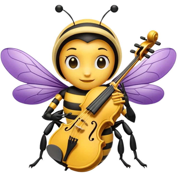 viola player bee emoji