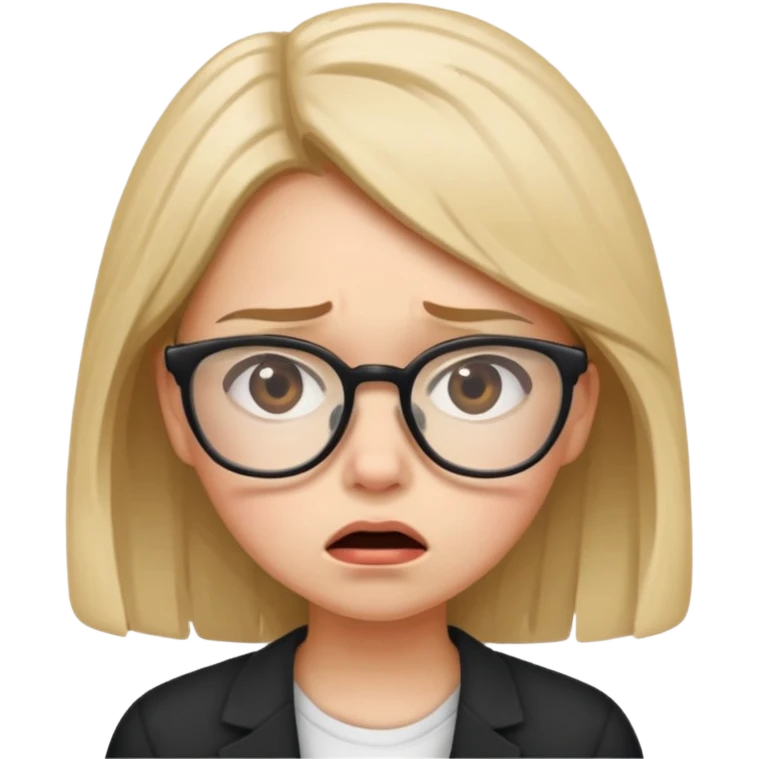 a young lady going crazy not having any work... wearing glasses emoji
