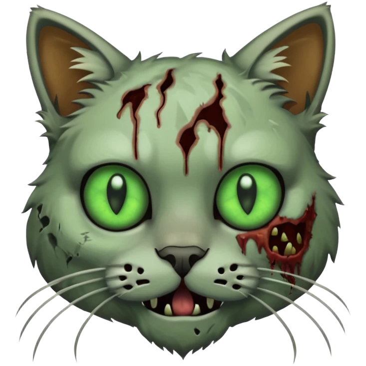 Zombie cat emoji