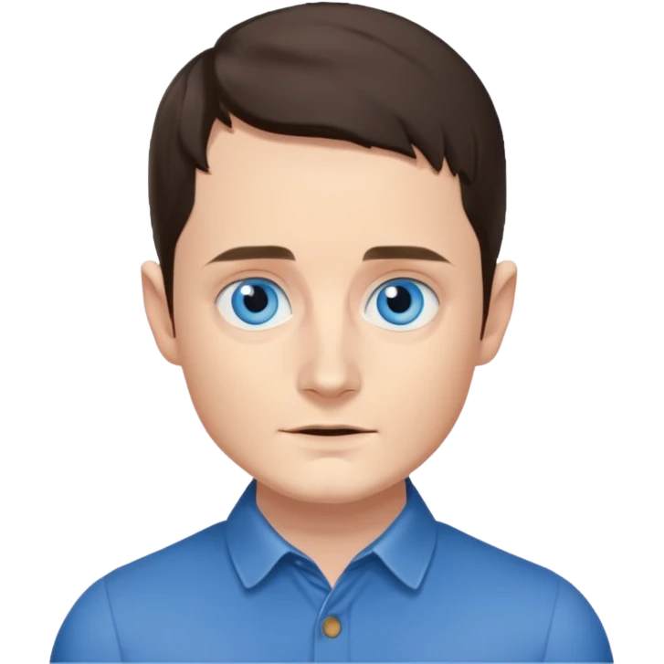 Elijah Wood with blue eyes emoji