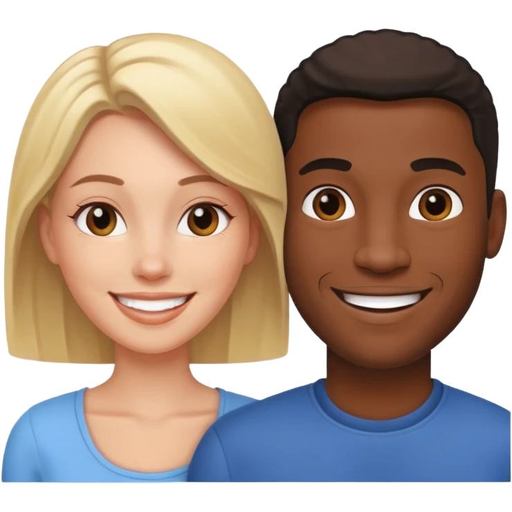 Black guy white girl emoji