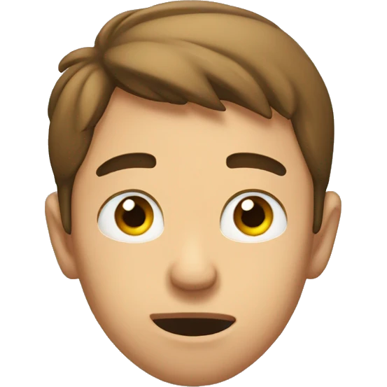 Man sucking in his cheeks and lifting one eyebrow  emoji