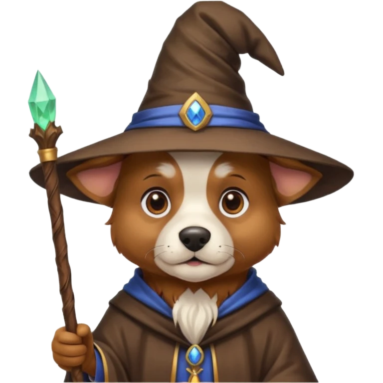Dog wizard emoji
