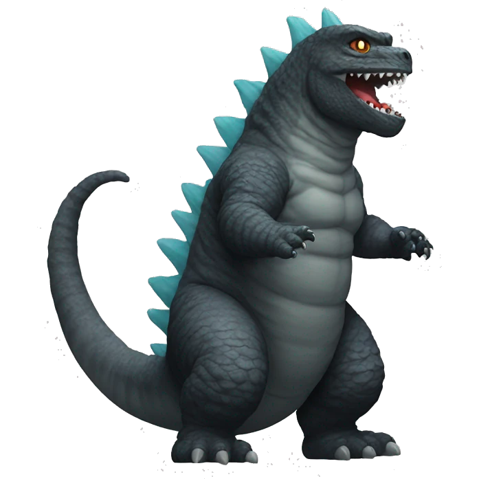 Godzilla with a cat head emoji