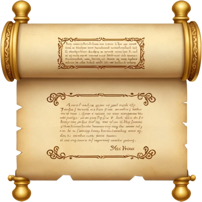 Magical fantasy scroll with a message on it  emoji