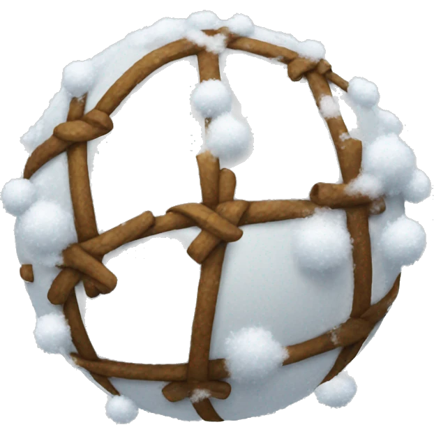 Ball made of snow  emoji