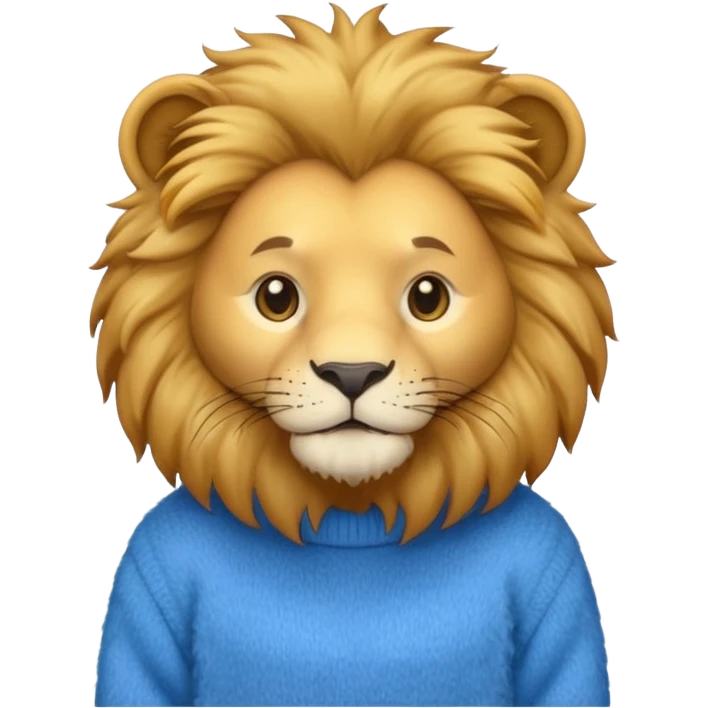 lion wearing  jumper emoji