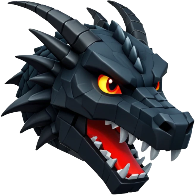Minecraft black dragon head emoji