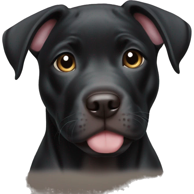 Black lab pitbull mix puppy emoji