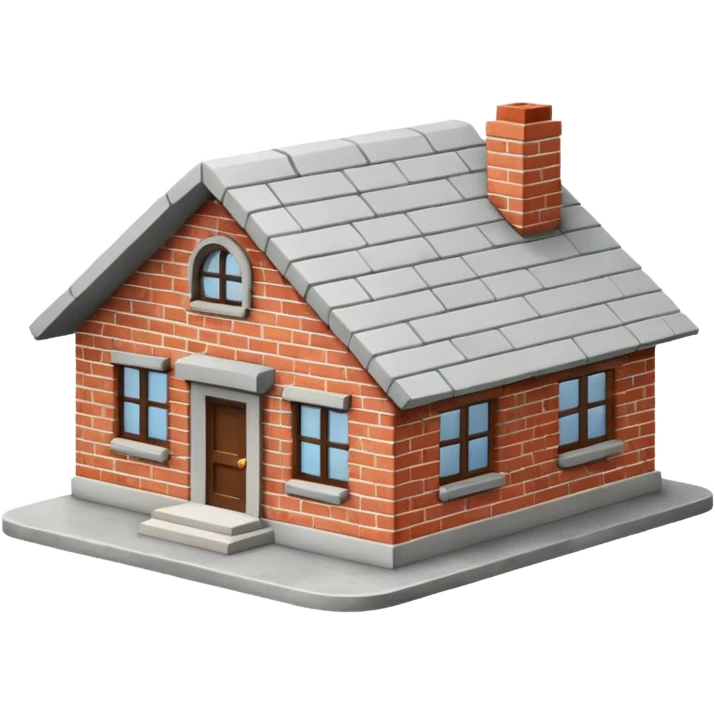 house no trees  not wooden like cartoonish almost only the front emoji