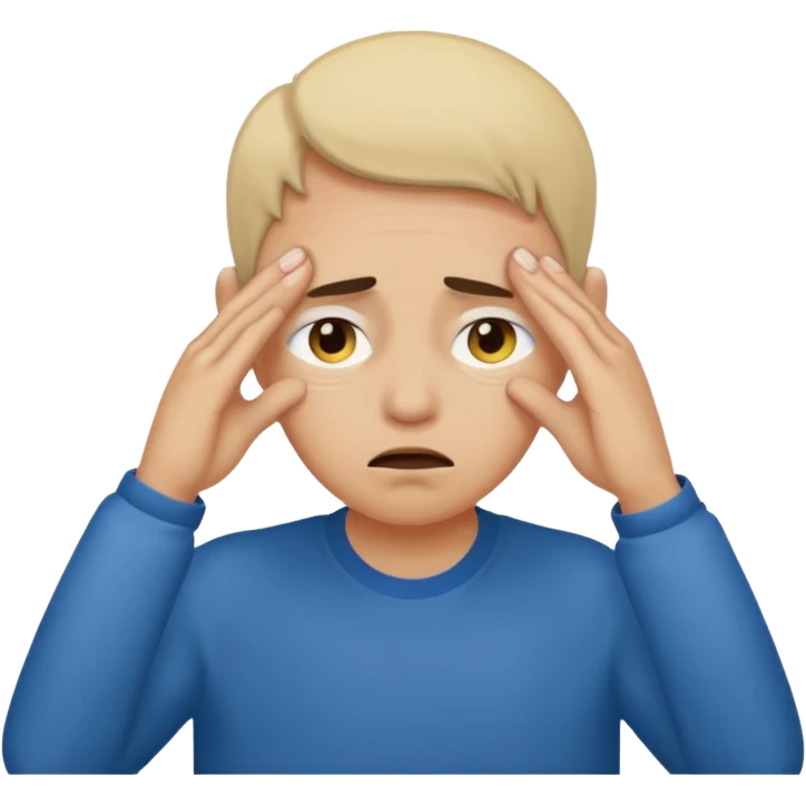 Rubbing your eyes emoji
